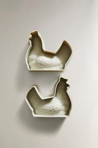 HEN BAKING MOULD SET (SET OF 2) - Blue grey by Zara - Image 0
