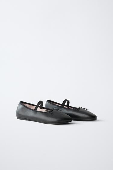 Zara CLASSIC BALLET FLATS - Black