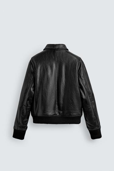 QUILTED FAUX LEATHER JACKET - Black by Zara - Image 8