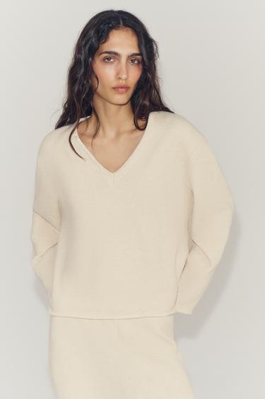 PANTALON RUSTIQUE - Écru clair de Zara - Image 2
