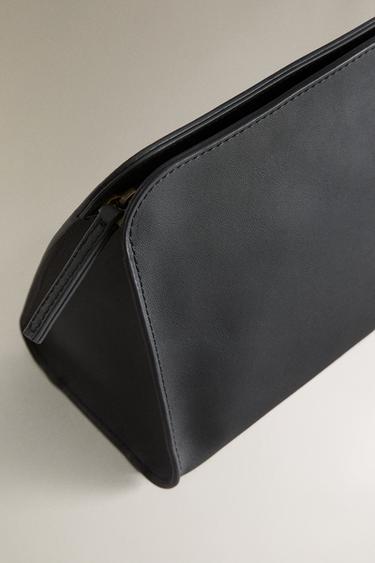 LEATHER WASH BAG - Black by Zara - Image 4