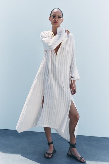ZW COLLECTION STRIPED TUNIC DRESS - striped by Zara