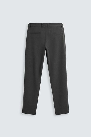 SLIM FIT COMFORT TROUSERS - Anthracite Grey by Zara