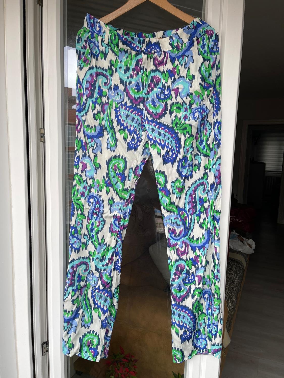 PRINTED FLARED TROUSERS