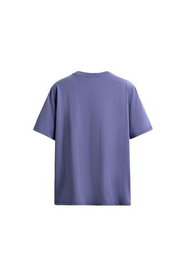 Zara GRAPHIC PRINT T-SHIRT - Purple