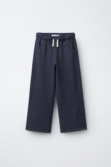 CALÇA BARREL CORTES - Azul da Zara