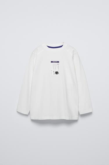 Zara SPORTY LABEL T-SHIRT - White - Image 0
