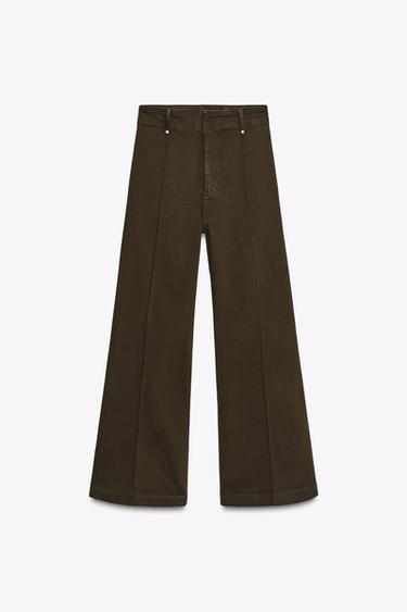 КЛАССИЧЕСКИЕ ДЖИНСЫ WIDE LEG С ВЫСОКОЙ ПОСАДКОЙ — ZW COLLECTION — ШОКОЛАДНЫЙ от Zara