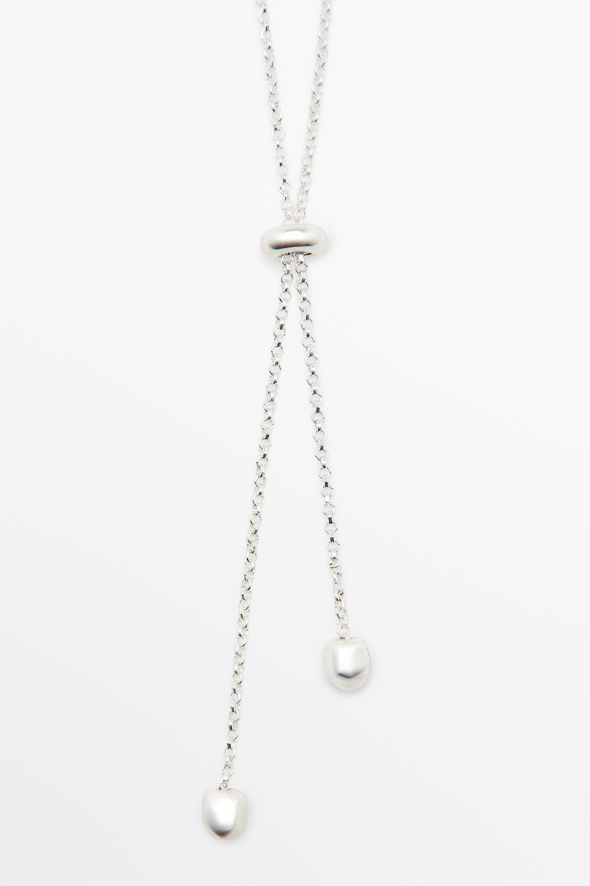Tortoiseshell-effect glass link necklace