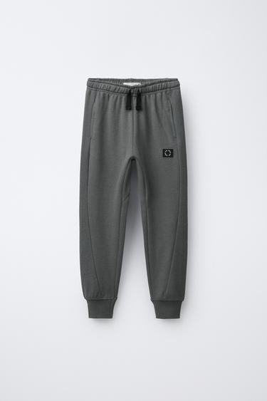 INTERLOCK PIQUÉ JOGGERS - Pearl grey by Zara