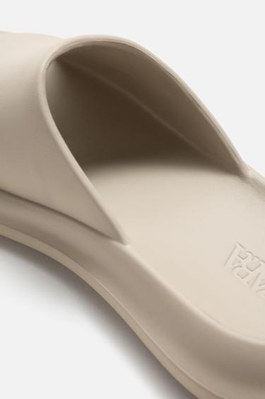 CHUNKY POOL SLIDERS - Ecru White by Zara - Image 5