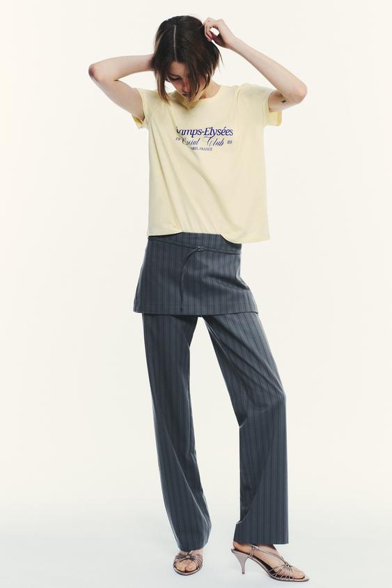 PINSTRIPE SKIRT PANTS