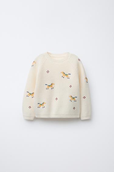 JERSEY PUNTO DETALLES PUNTO DE CRUZ - Crudo de Zara