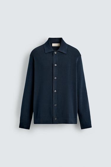 КАРДИГАН КЛАССИЧЕСКОГО КРОЯ — МОРСКОЙ ТЕМНО-СИНИЙ от Zara