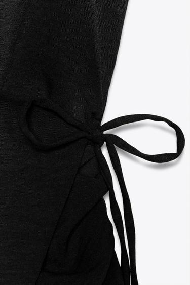 CROSSOVER FLOWING WAISTCOAT TOP - Black by Zara