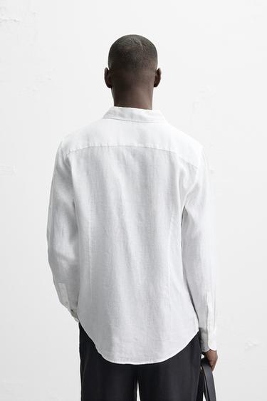 CHEMISE 100 % LIN - Blanc de Zara - Image 2