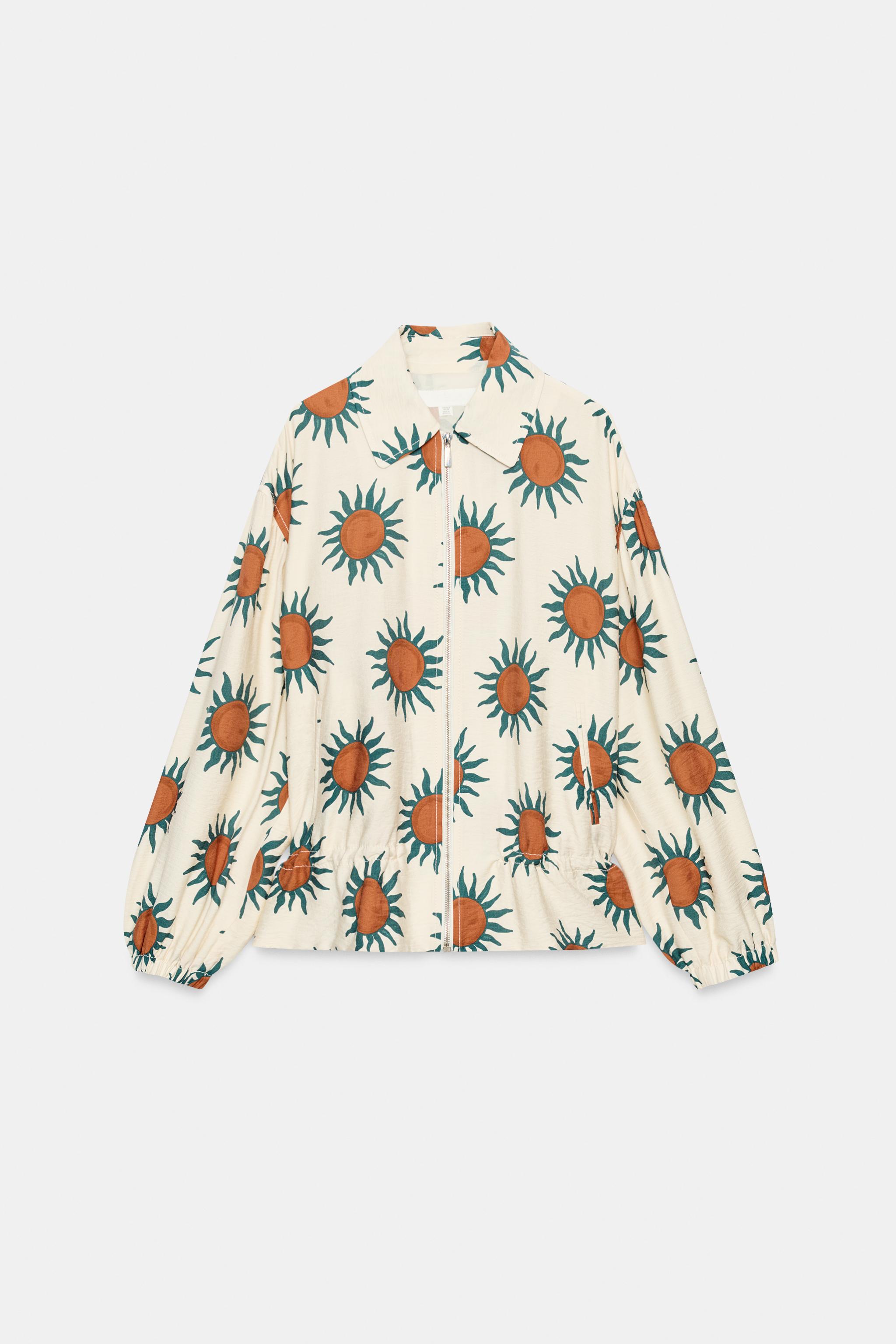 Женские куртки Zara PRINTED BOMBER JACKET — фото 6
