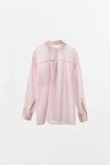 STRIPED PYJAMA SHIRT - Pink by Zara - Image 5