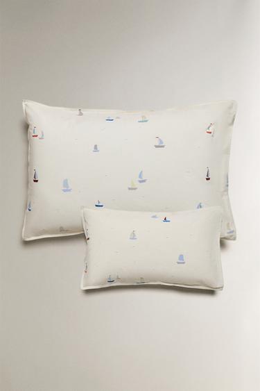 KIDS' COTTON BOAT PILLOWCASE - Multicoloured by Zara