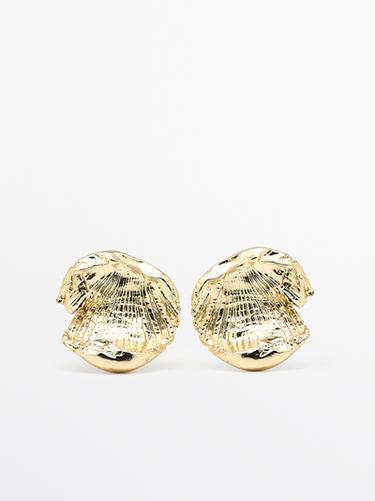 Pendientes fósil - Dorado de Zara - Imagen 0