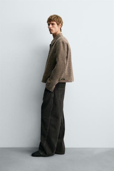 TEXTURED JACQUARD JACKET - Beige by Zara - Image 3
