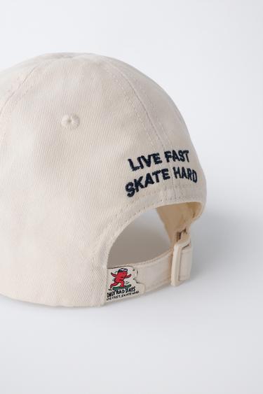 EMBROIDERED LOGO CAP - Ecru / Blue by Zara - Image 3