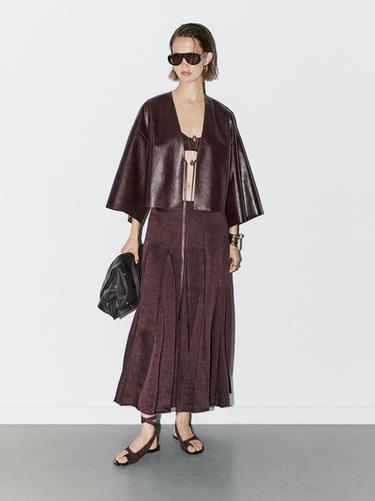 Zara Nappa leather V-neck kimono - STUDIO - various