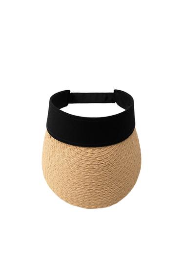 CONTRASTING WOVEN VISOR