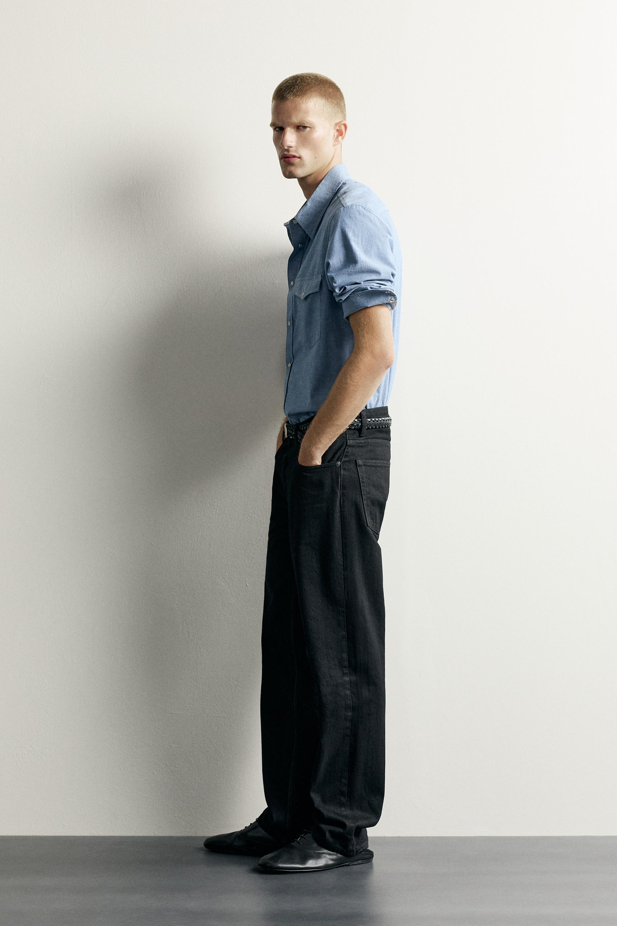 CHAMBRAY RELAXED FIT POCKET SHIRT