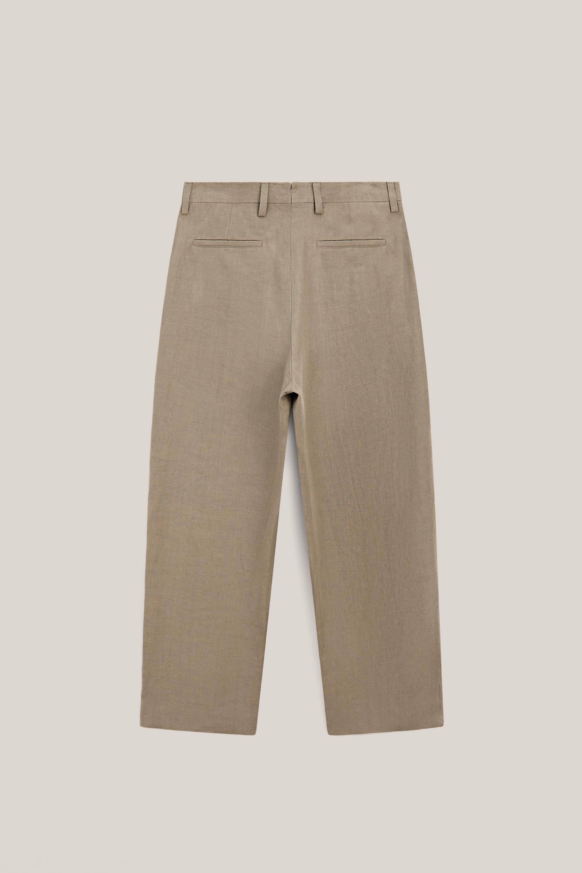 Linen trousers with double darts - LIMITED EDITION