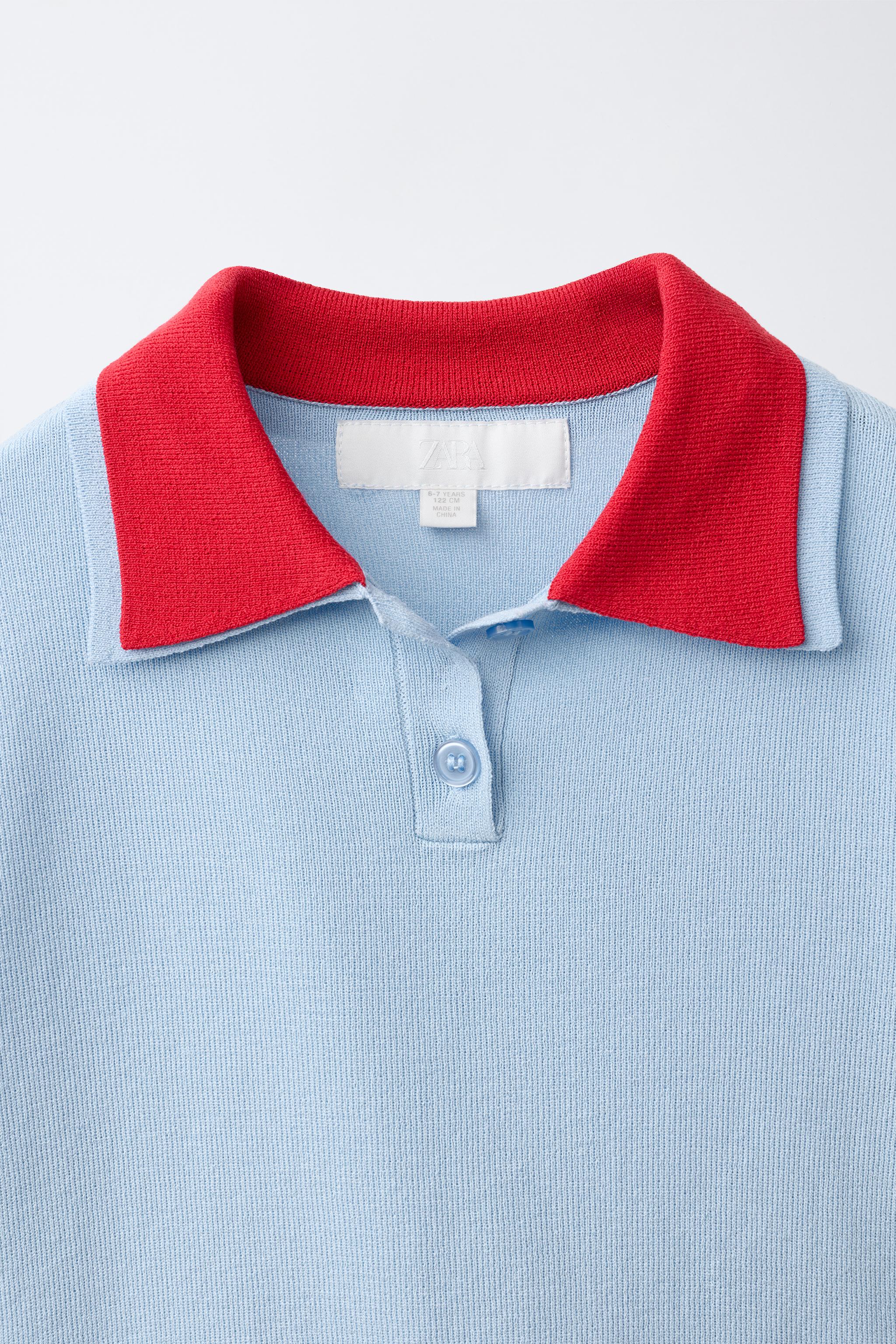 Детские свитеры Zara DOUBLE COLLAR KNIT POLO — фото 4