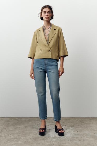 JEANS Z.01 MOM FIT COMFORT TIRO ALTO - Azul medio de Zara - Imagen 0