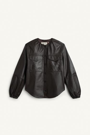 Zara LTHR VRSHRT - Chocolate