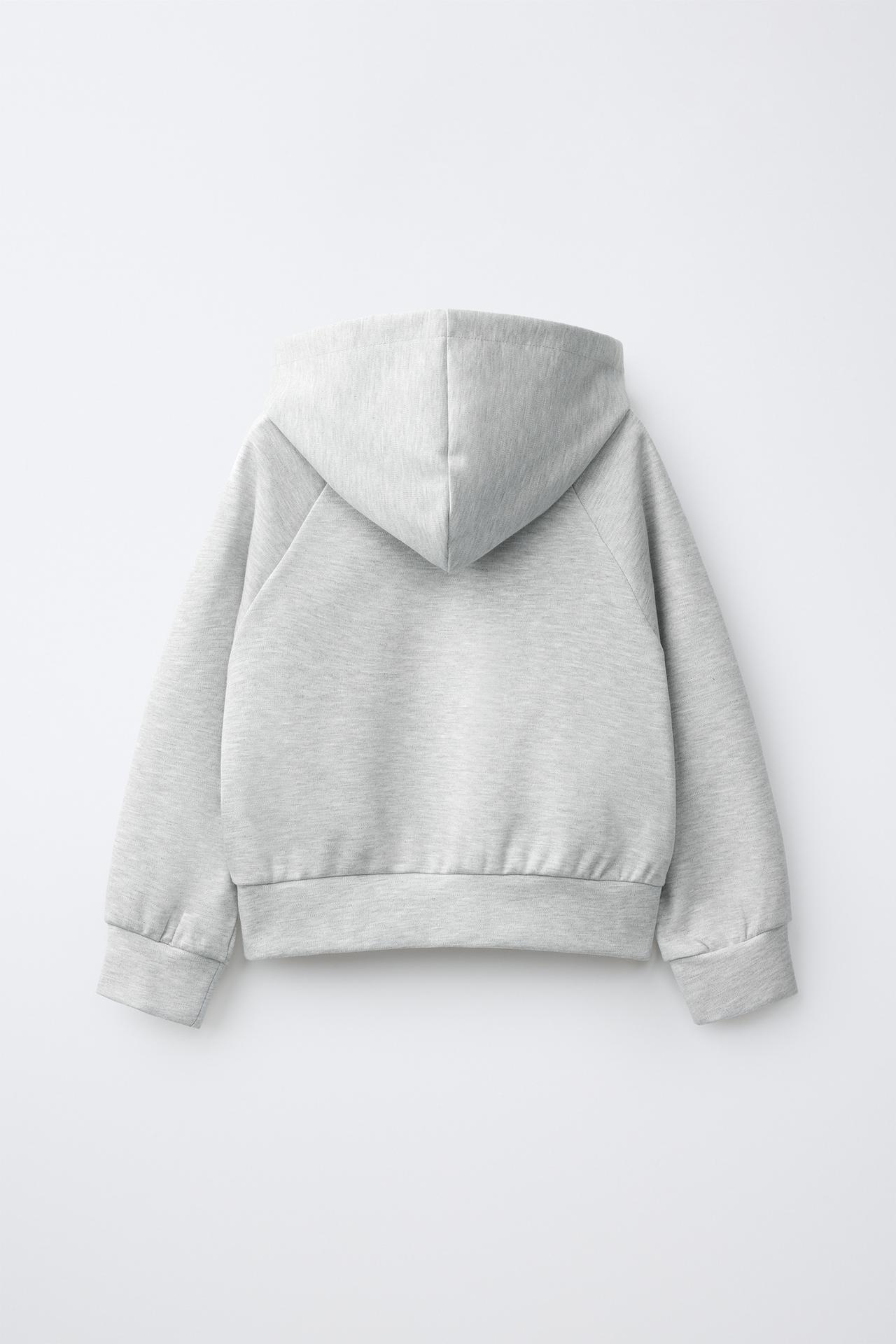 SOLID INTERLOCK HOODIE — Gray marl