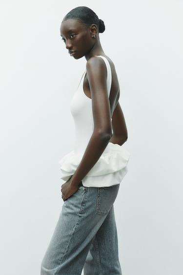 MATCHING TOP WITH FULL SLEEVES - White by Zara - Image 2
