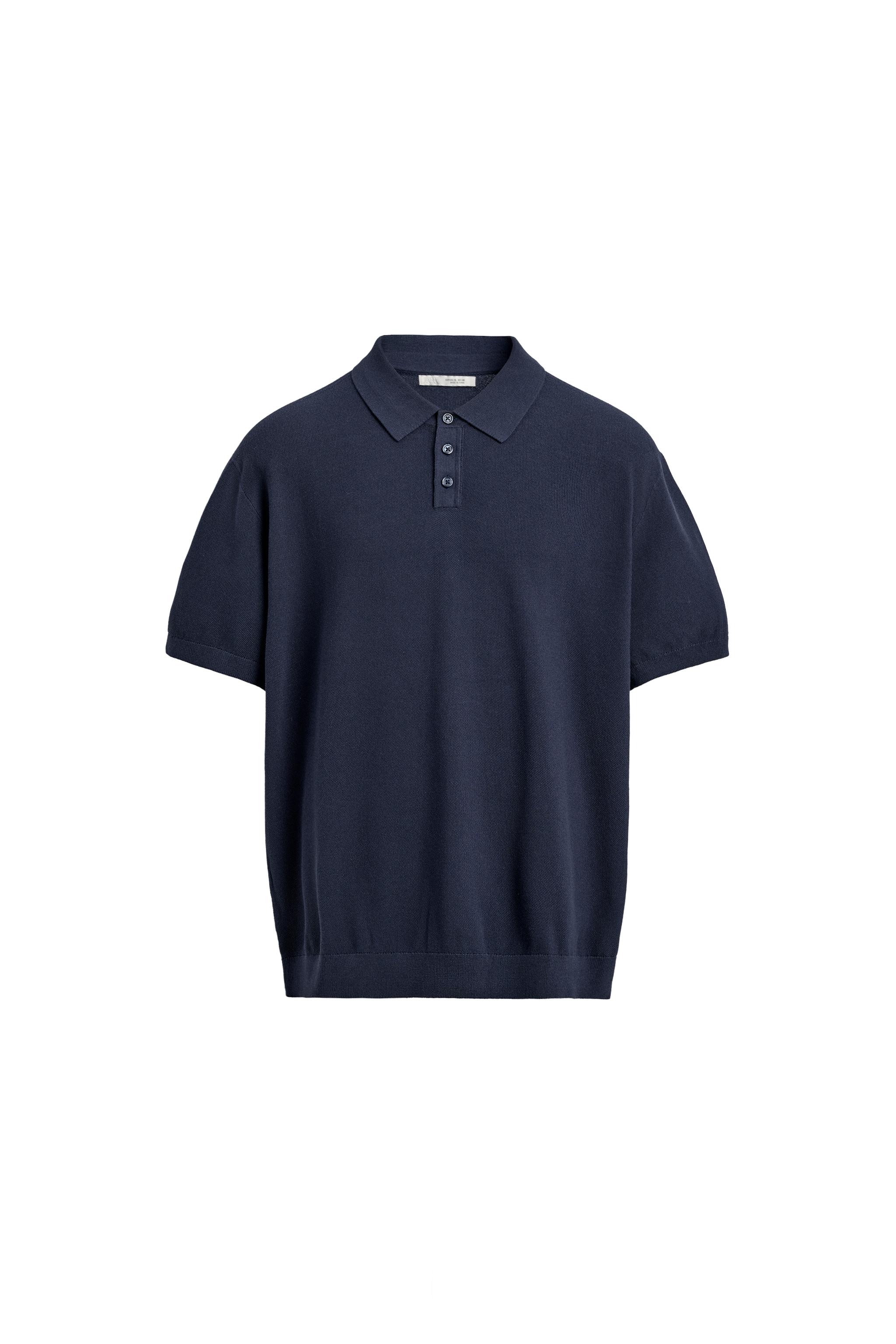 レギュラーフィット ピケポロシャツ - ブルー | ZARA Japan / 日本