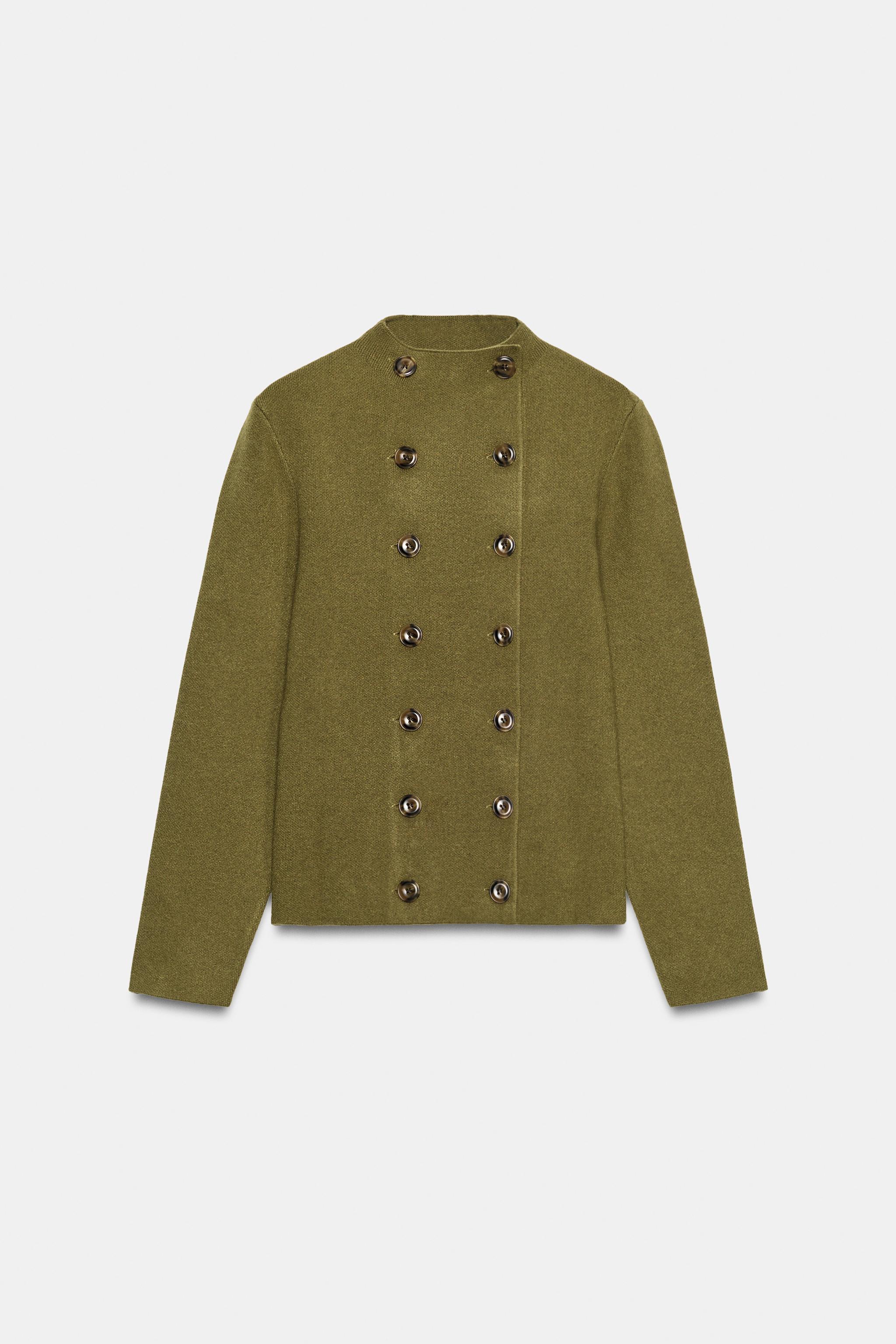 DOUBLE-BREASTED KNIT JACKET