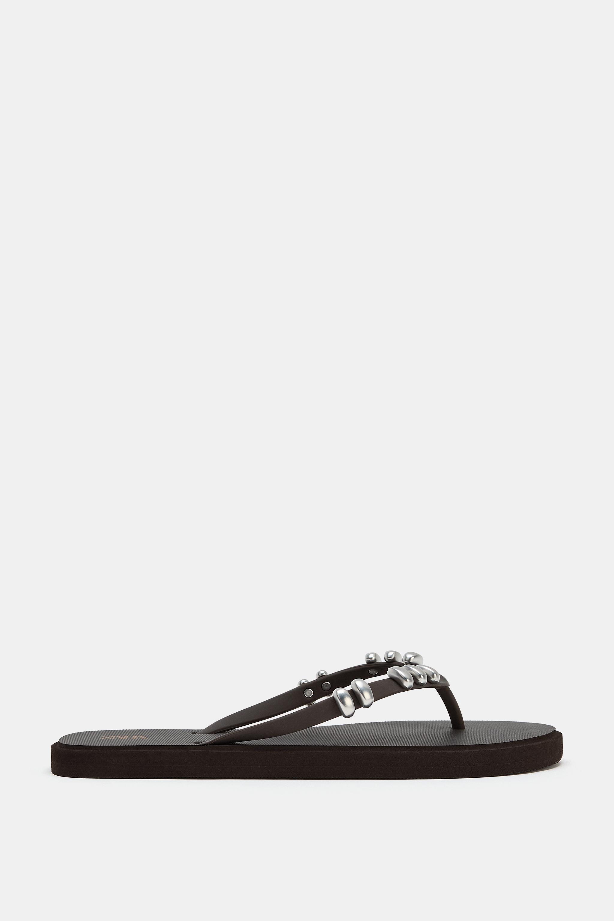 Женские сандалии Zara CHARM FLAT SANDALS — фото 4