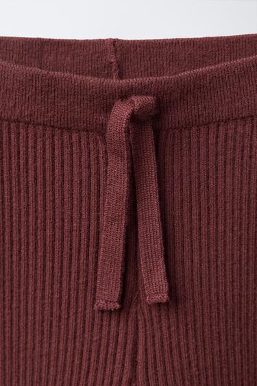 LEGGING EN MAILLE CÔTELÉE - Bordeaux de Zara - Image 2