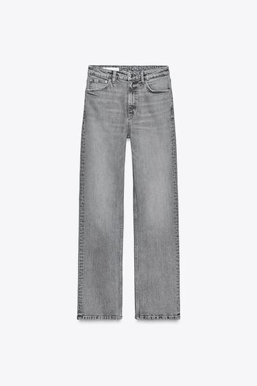 TRF HIGH-WAIST STRAIGHT LEG JEANS - Grey by Zara - Image 0