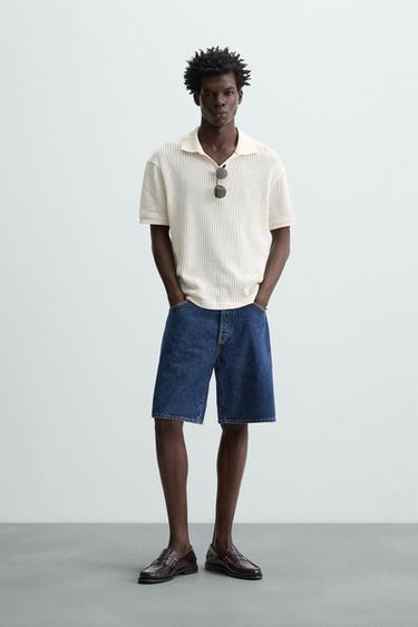 POLO CANALÉ CALADOS - Blanco roto de Zara - Imagen 0