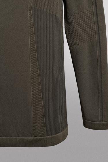 T-SHIRT PREMIÈRE COUCHE SKI - Marron de Zara - Image 7