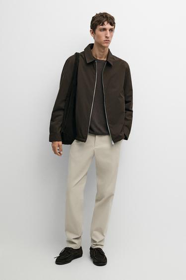 Zara Cotton blend slim fit pants - Beige - Image 0