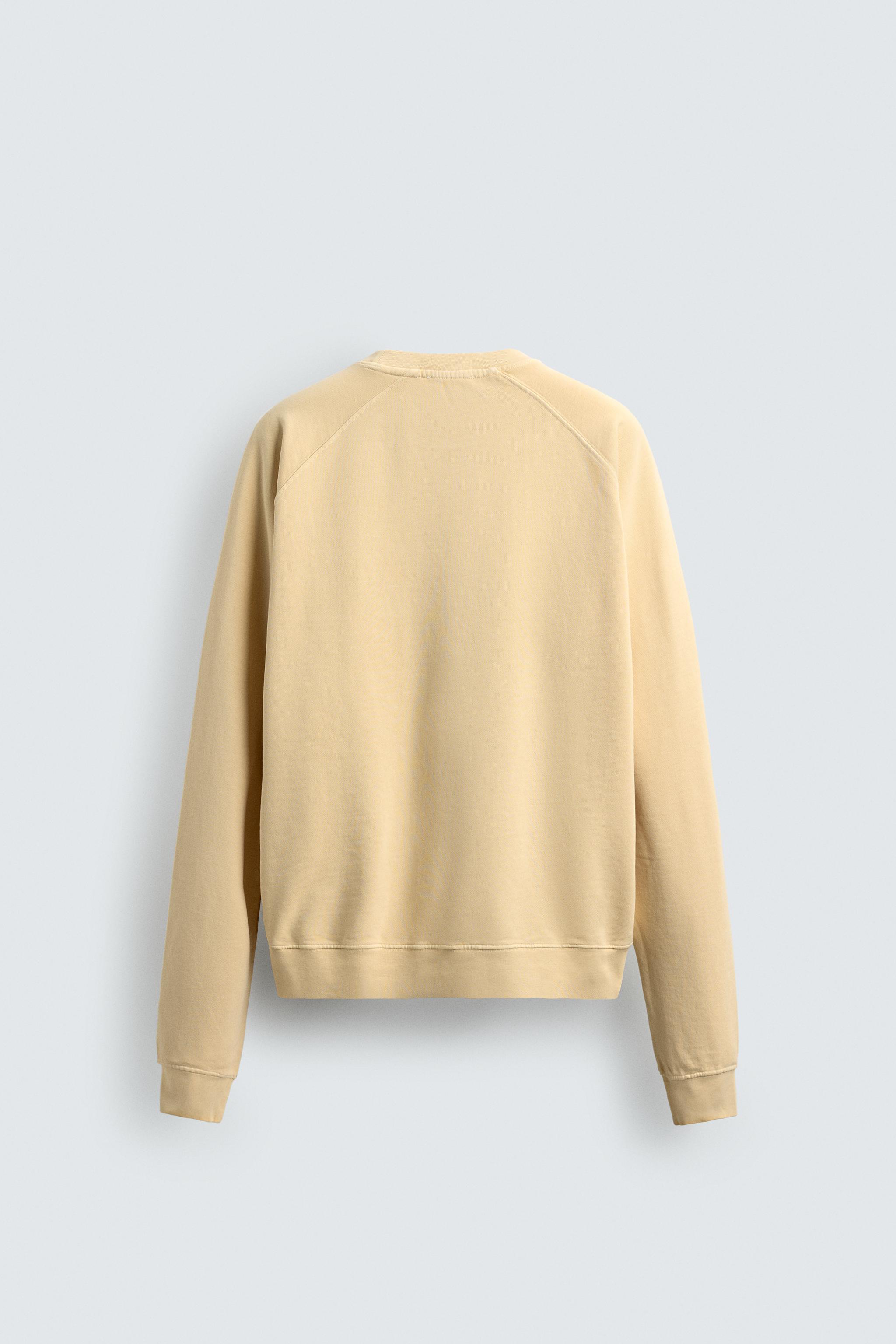 RELAXED FIT CREW NECK SWEATSHIRT — Butter