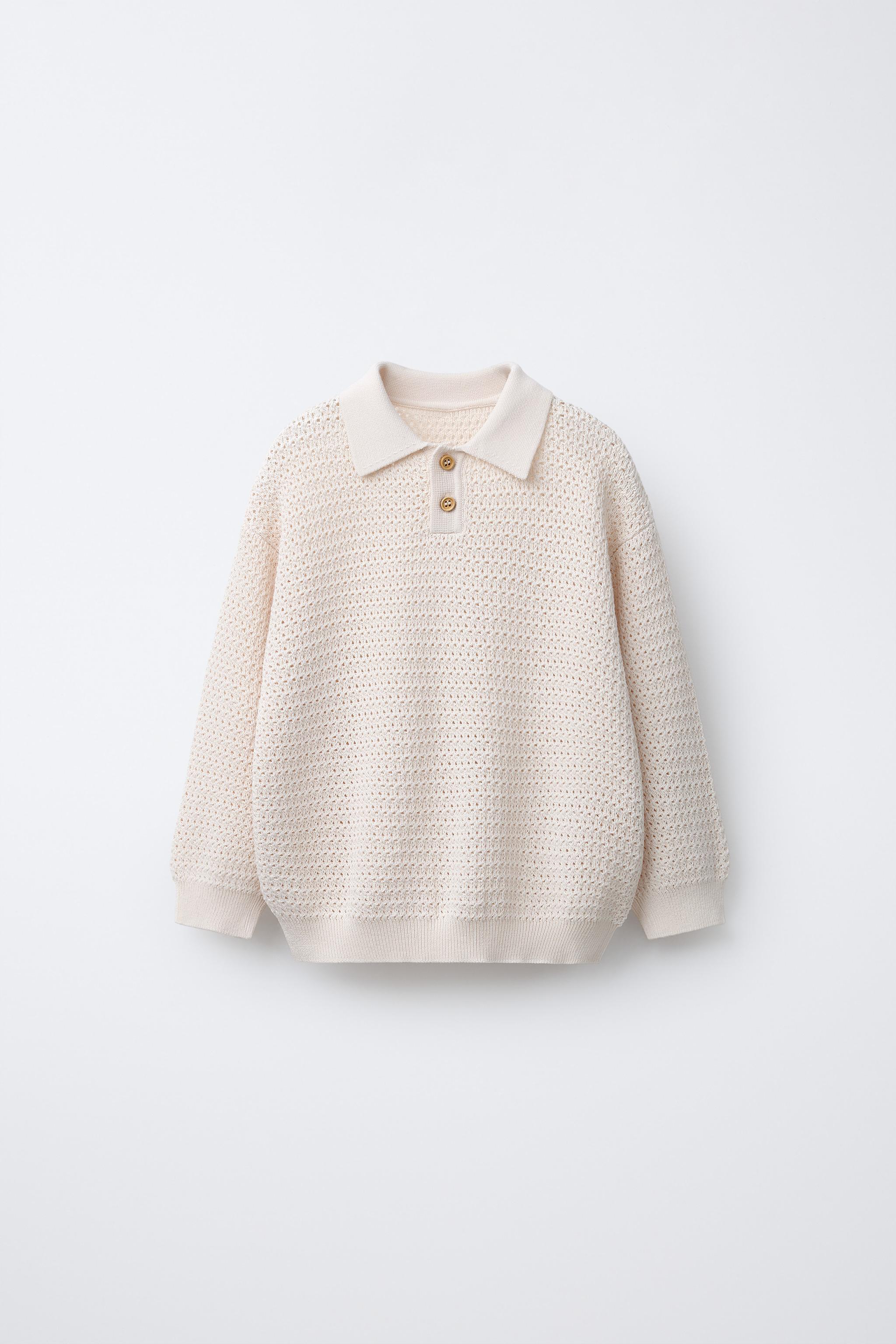 CROCHET KNIT JUMPER - Ecru | ZARA Canada