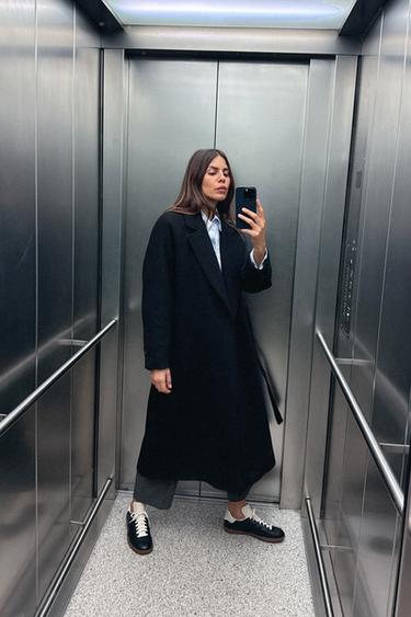 КОЖАНЫЕ КРОССОВКИ — Черный от Zara — изображение 0