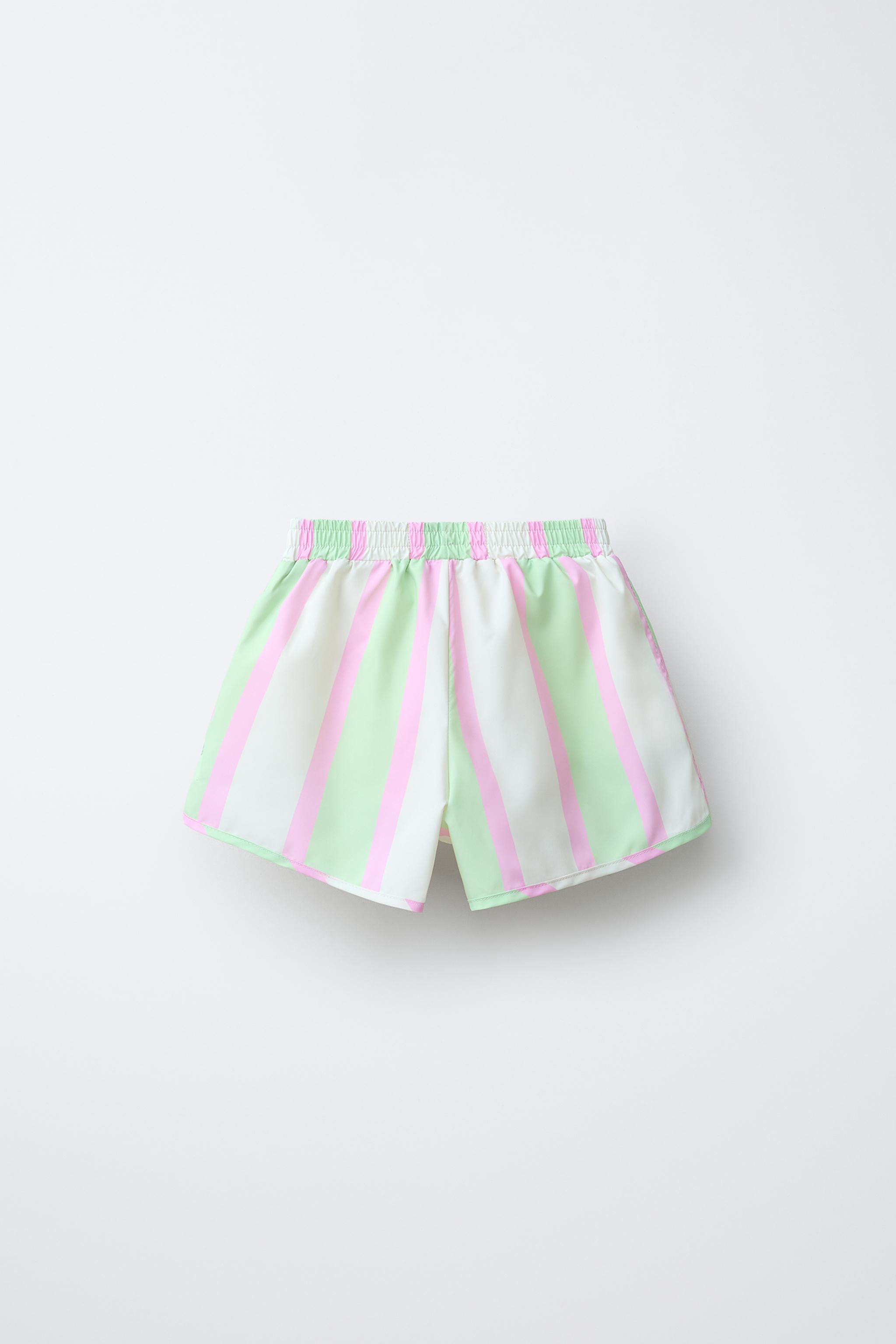 SHORT À RAYURES DÉPERLANT