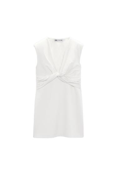 SHORT DRESS WITH SHOULDER PADS