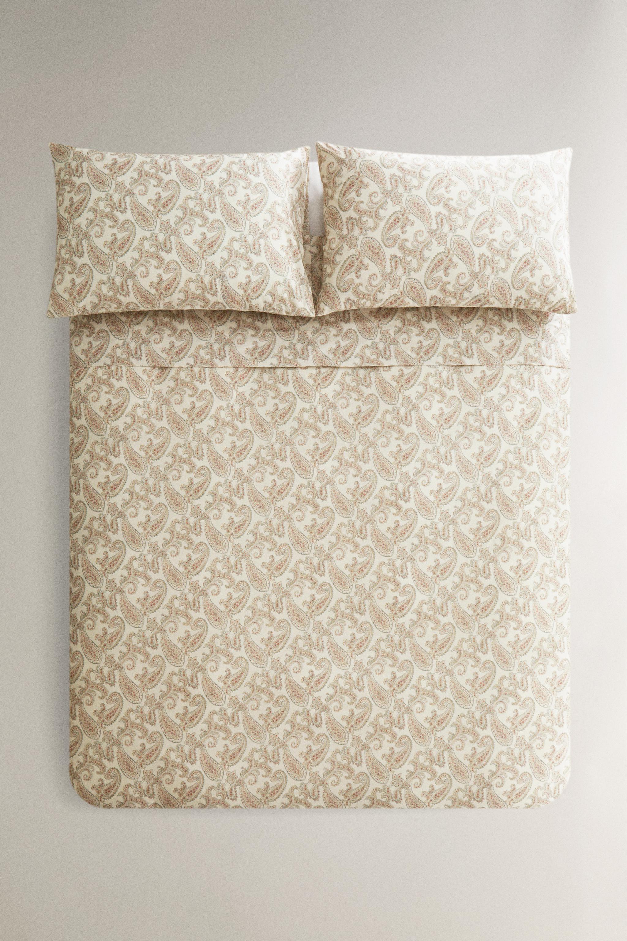 PAISLEY-PRINT DUVET COVER - Ecru | ZARA United States