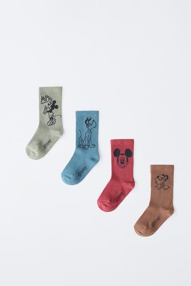 LOT DE QUATRE PAIRES DE CHAUSSETTES MI-HAUTES MICKEY MOUSE AND FRIENDS © DISNEY - Multicolore de Zara - Image 3